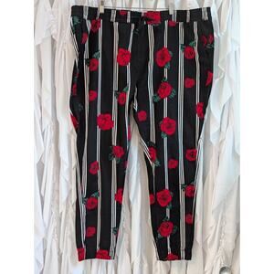 Fresh Prints of Bel-Air Black/White Men's 5XL Stretch Twill Pants Cotton/Spandex